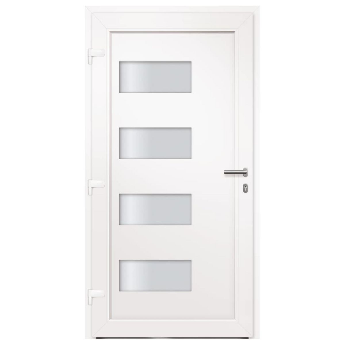 VIDAXL Porte d'entree Aluminium et PVC Blanc 110x210 cm