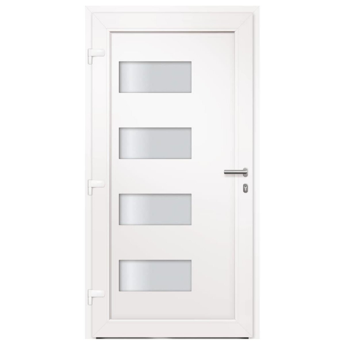 VIDAXL Porte d'entree Aluminium et PVC Blanc 110x210 cm