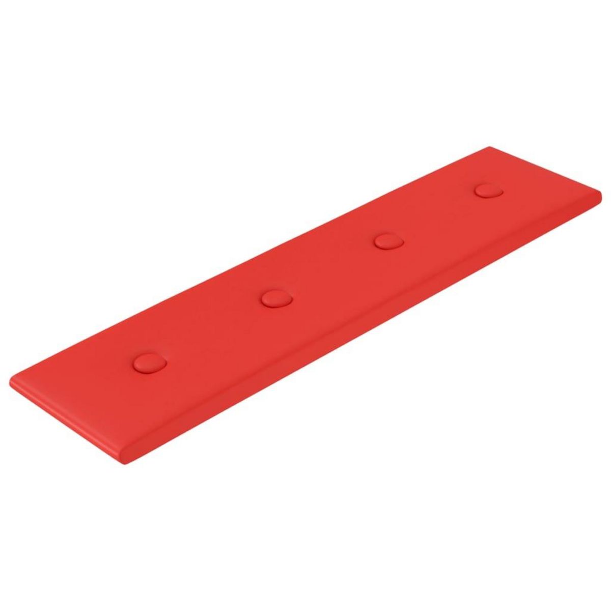 VIDAXL Panneaux muraux 12 pcs Rouge 60x15 cm Similicuir 1,08 m²