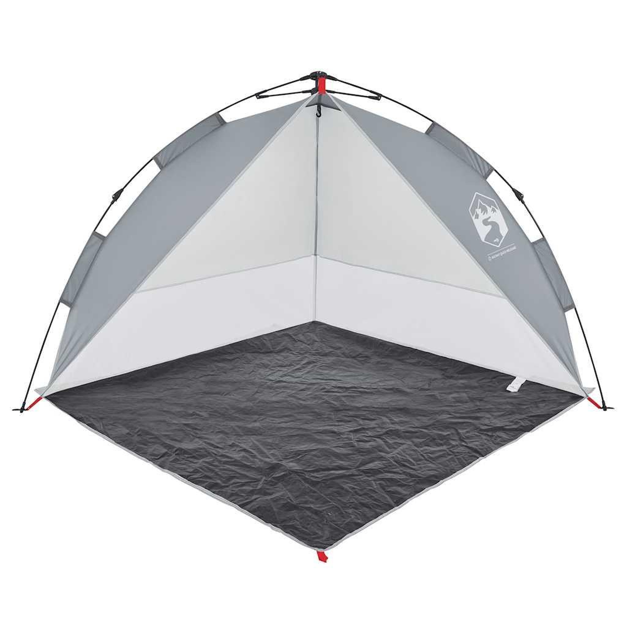 Voir la diapositive 4 : VIDAXL Tente de plage gris liberation rapide impermeable