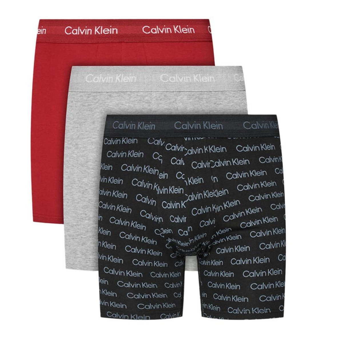 CALVIN KLEIN JEANS X3 Boxers /Gris/Rouge Homme Calvin Klein Jeans Boxer Brief 3