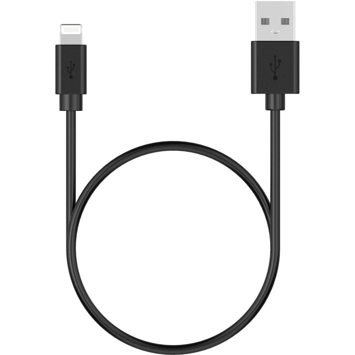 ESSENTIEL B Câble Lightning vers USB 1M certifié Apple Noir