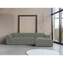Voir la diapositive 4 : BEST MOBILIER Felix - canapé modulable d'angle droit 4 places en tissu texturé