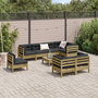 Voir la diapositive 3 : VIDAXL Salon de jardin 9 pcs avec coussins bois de pin impregne
