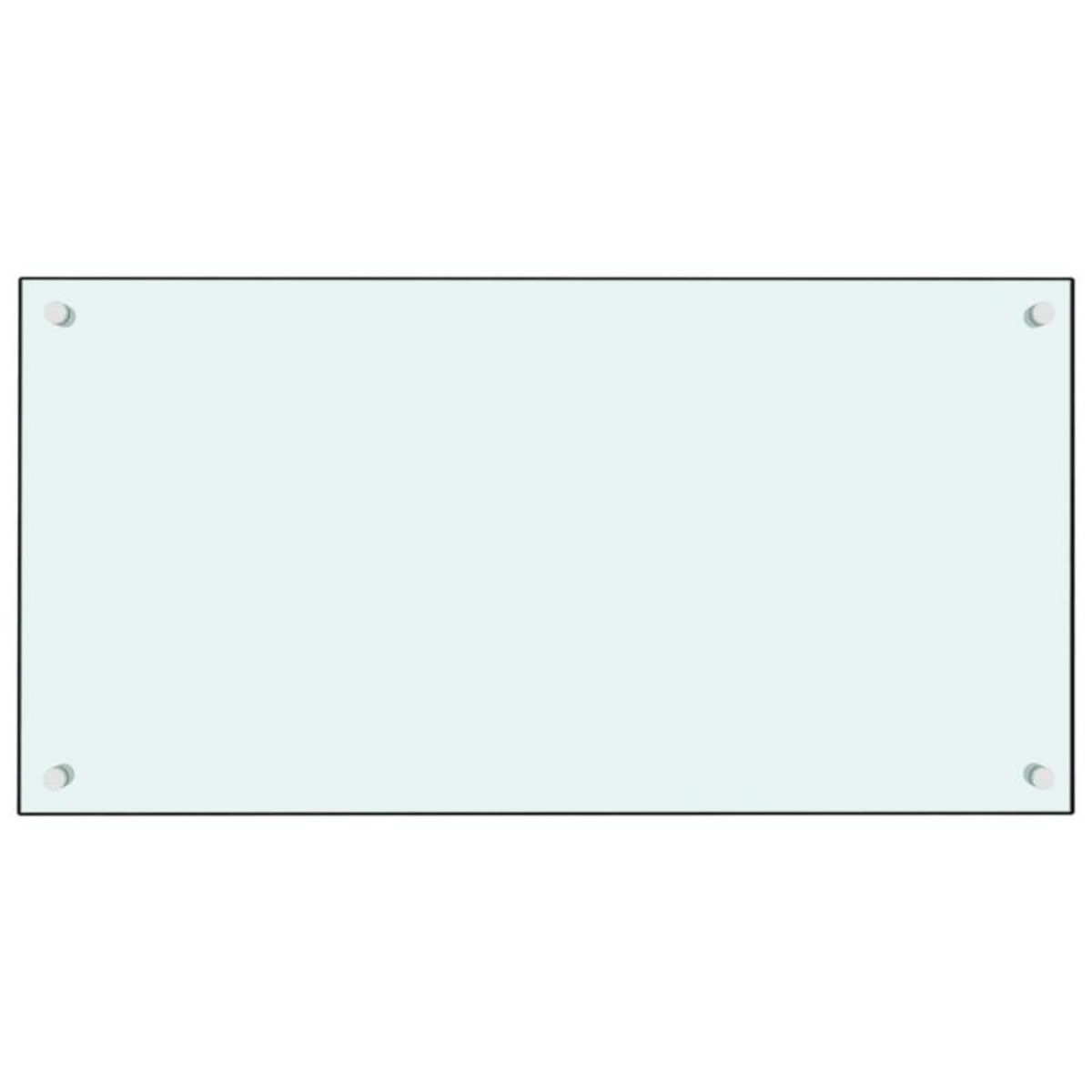 VIDAXL Dosseret de cuisine Blanc 80x40 cm Verre trempé