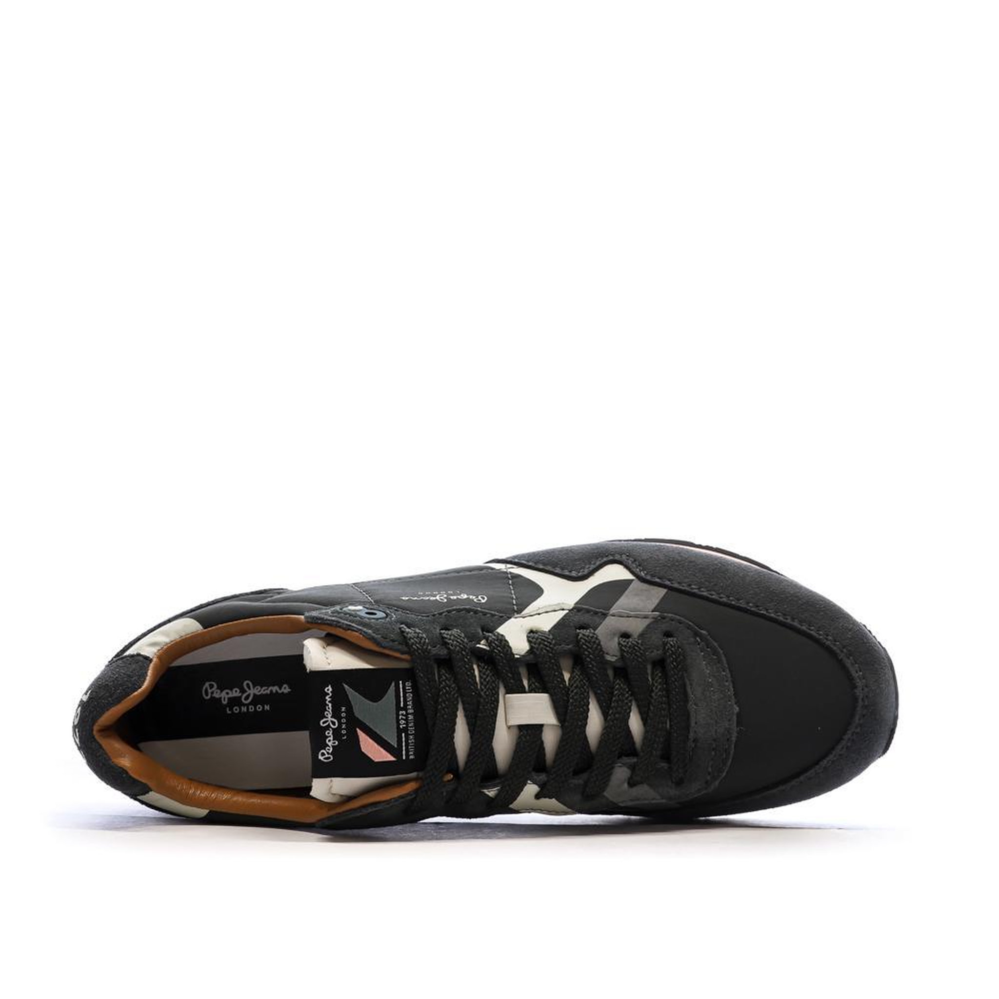 Voir la diapositive 4 : Pepe Jeans Baskets Noir/Rose Homme Pepe jeans Brit Prints