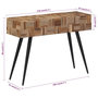Voir la diapositive 6 : VIDAXL Table console 110x34x80 cm teck de recuperation massif