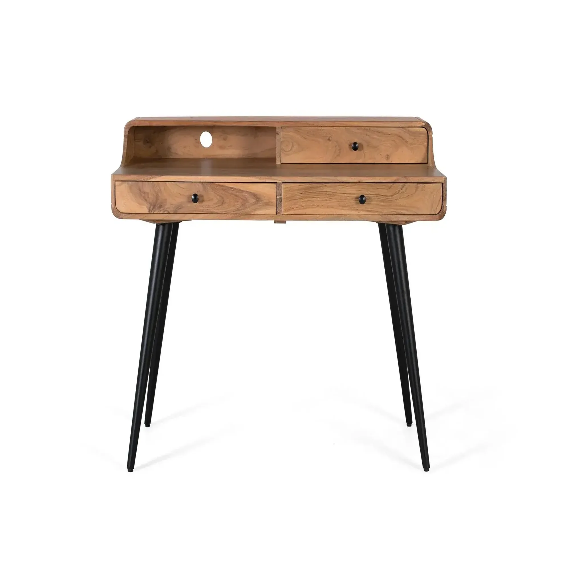 GINER Y COLOMER SL Bureau en bois d'acacia 115 cm style rustique moderne