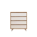 CONCEPT USINE Commode à 4 tiroirs bois et blanc LODZ