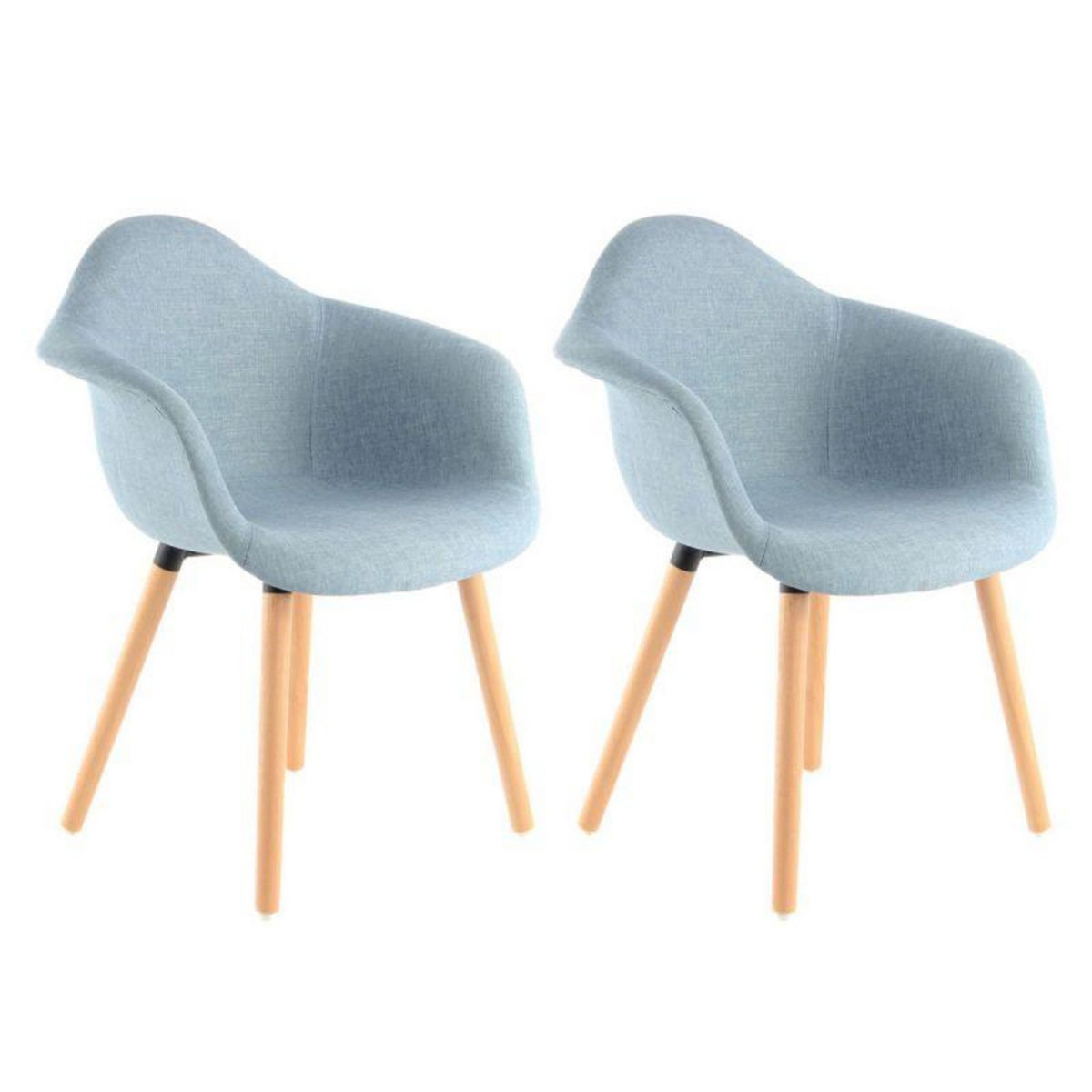 Paris Prix Lot de 2 Chaises Design  Winston  80cm Bleu