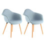Voir la diapositive 1 : Paris Prix Lot de 2 Chaises Design  Winston  80cm Bleu