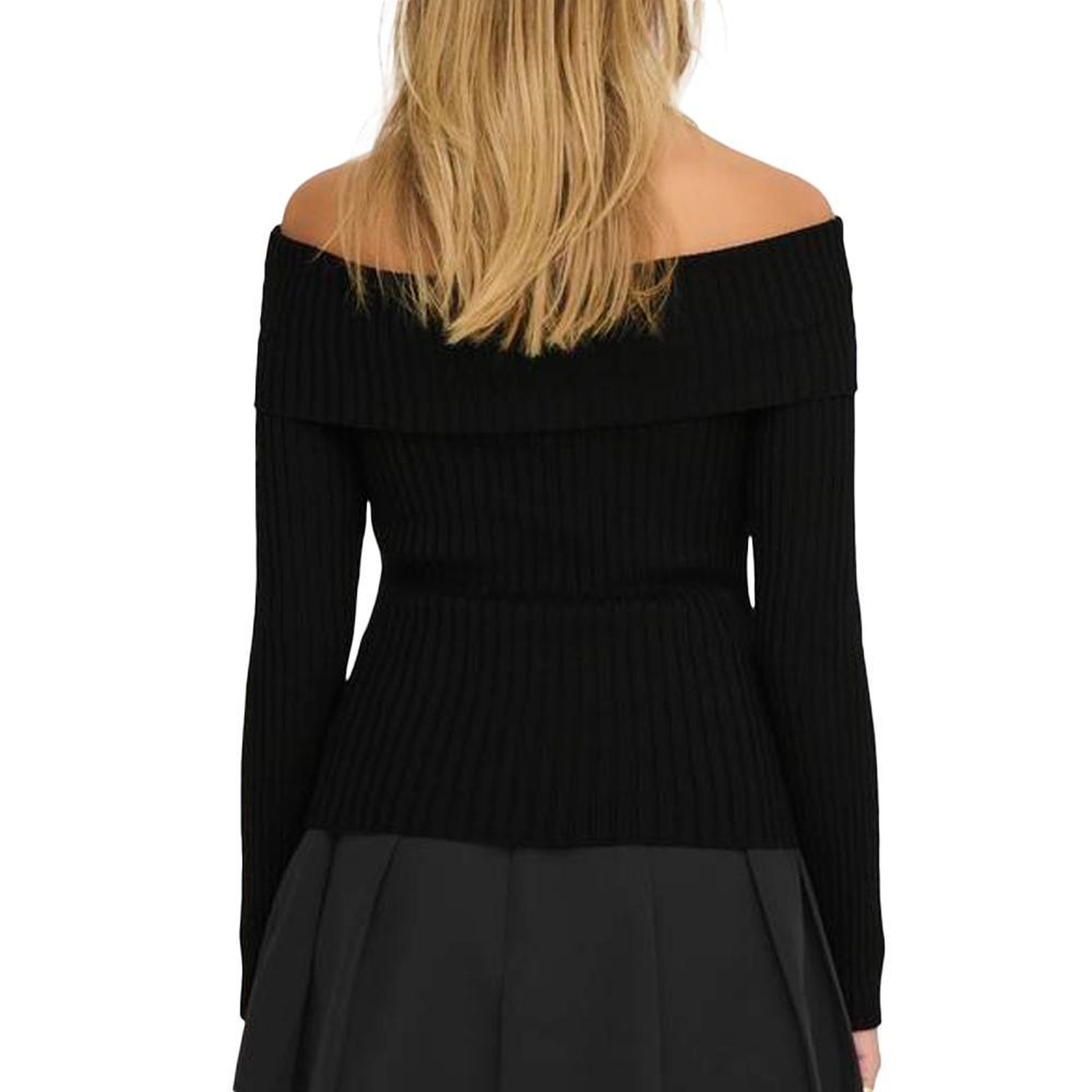 Voir la diapositive 2 : JACQUELINE DE YONG Pull en Maille Noir Femme JDY Shoulder
