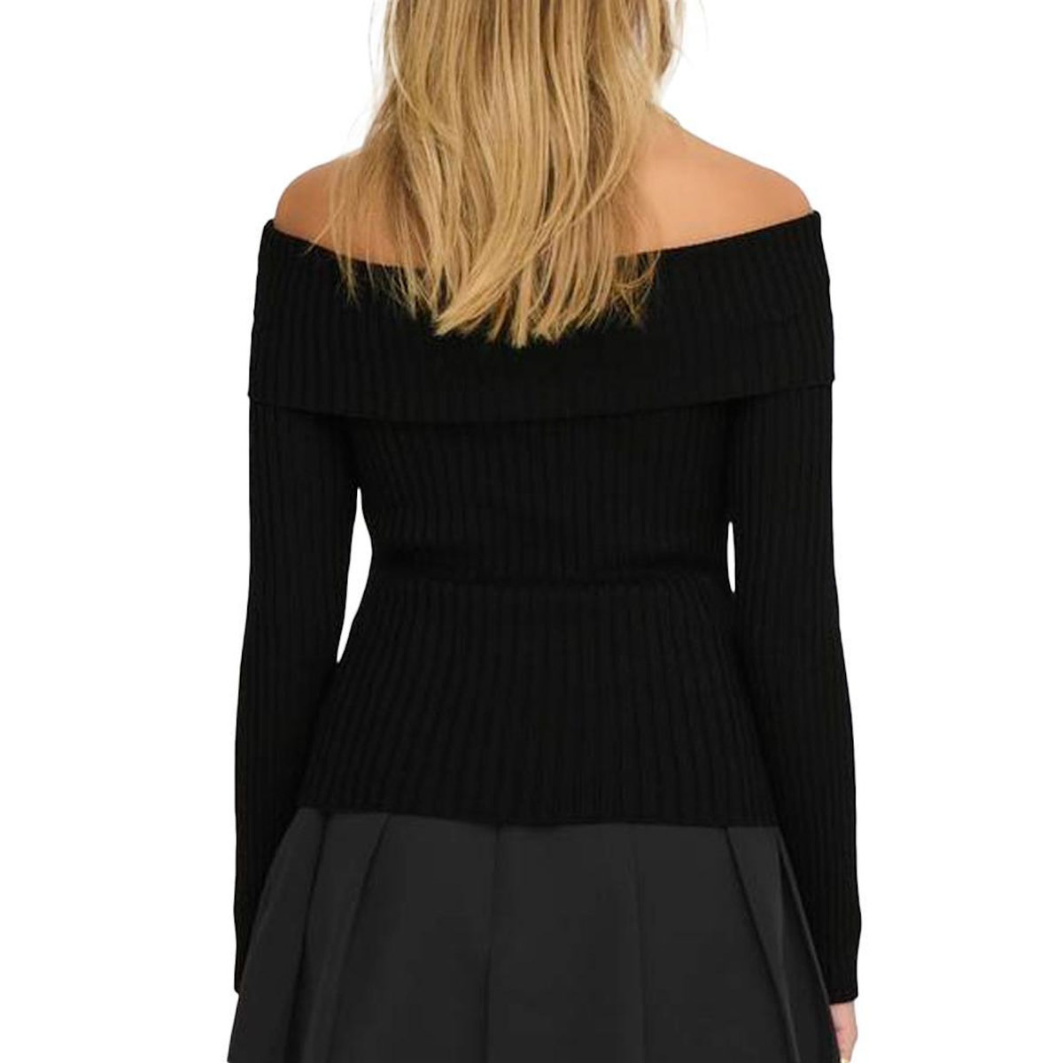 JACQUELINE DE YONG Pull en Maille Noir Femme JDY Shoulder