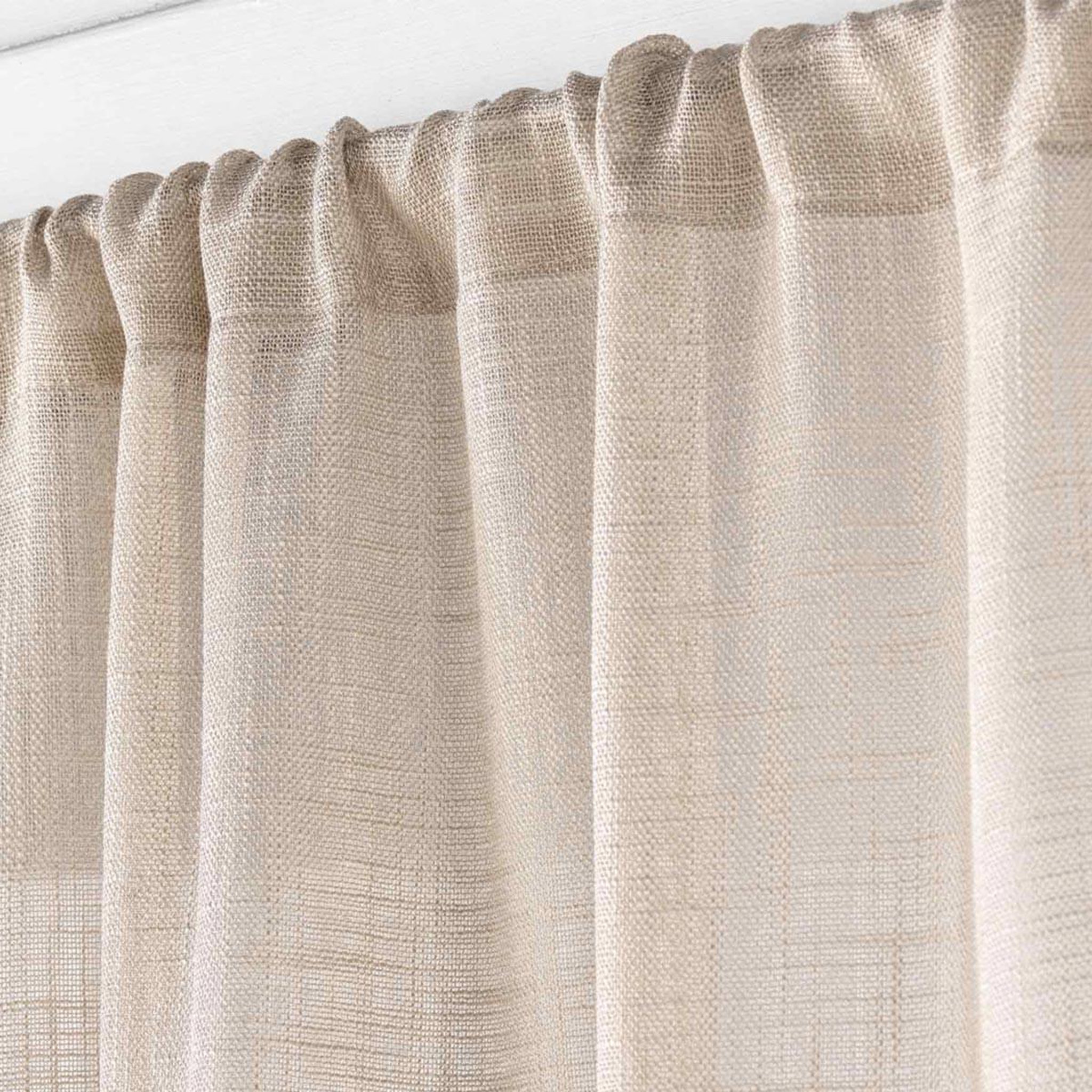 Voir la diapositive 2 : Douceur d'Intérieur Paire de voilages passe-tringle  haltona  70x240cm noisette