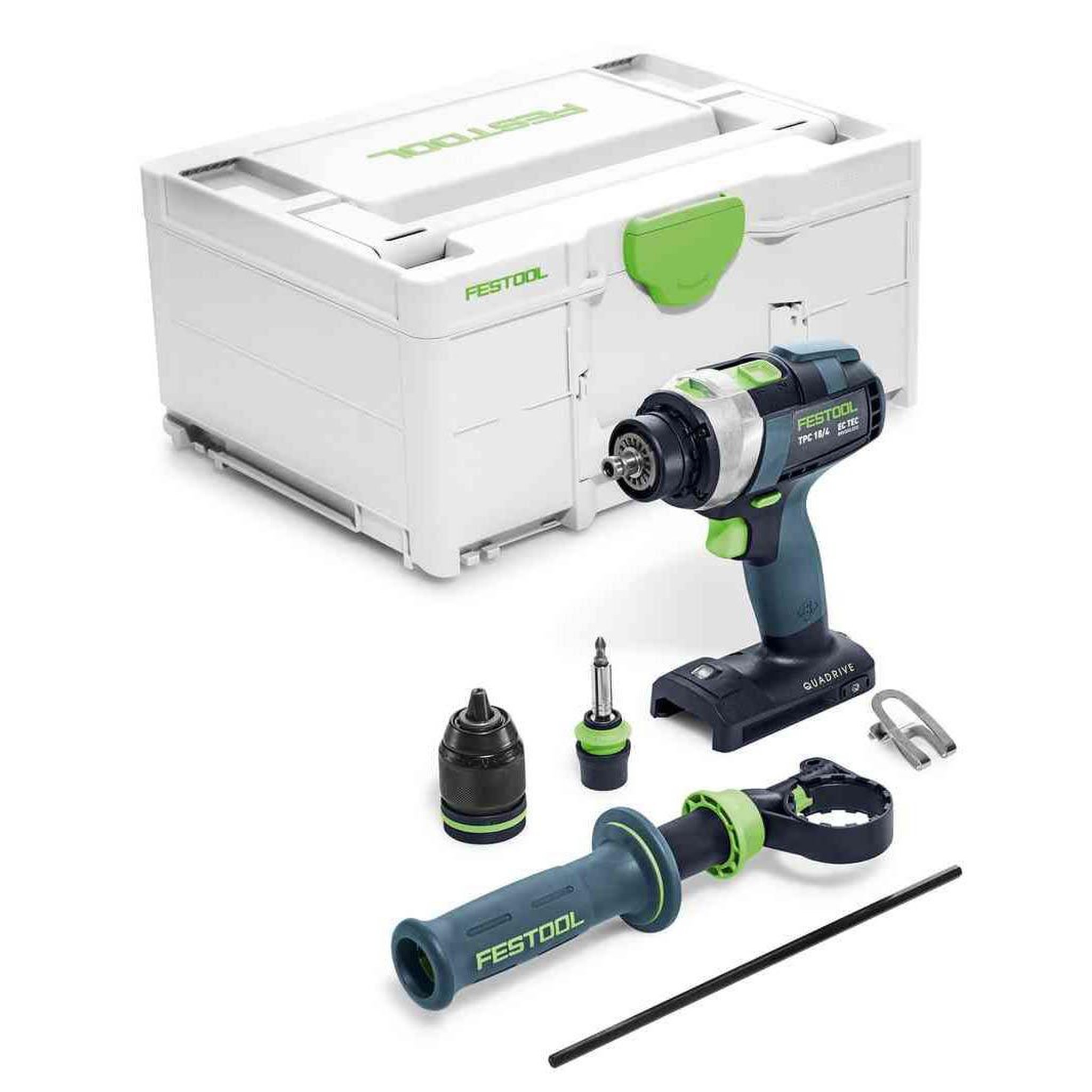 FESTOOL Perceuse-visseuse à percussion sans fil quadrive tpc 18/4 i-basic