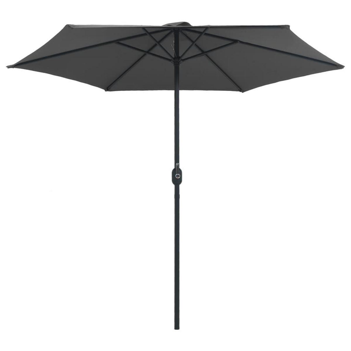 VIDAXL Parasol de jardin et mat en aluminium 270x246 cm Anthracite