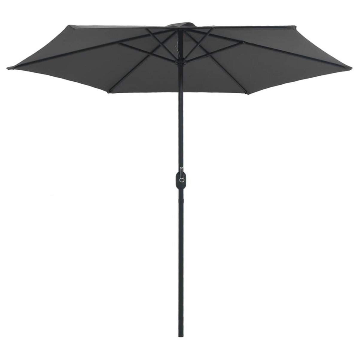 VIDAXL Parasol de jardin et mat en aluminium 270x246 cm Anthracite