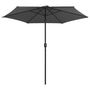 Voir la diapositive 3 : VIDAXL Parasol de jardin et mat en aluminium 270x246 cm Anthracite
