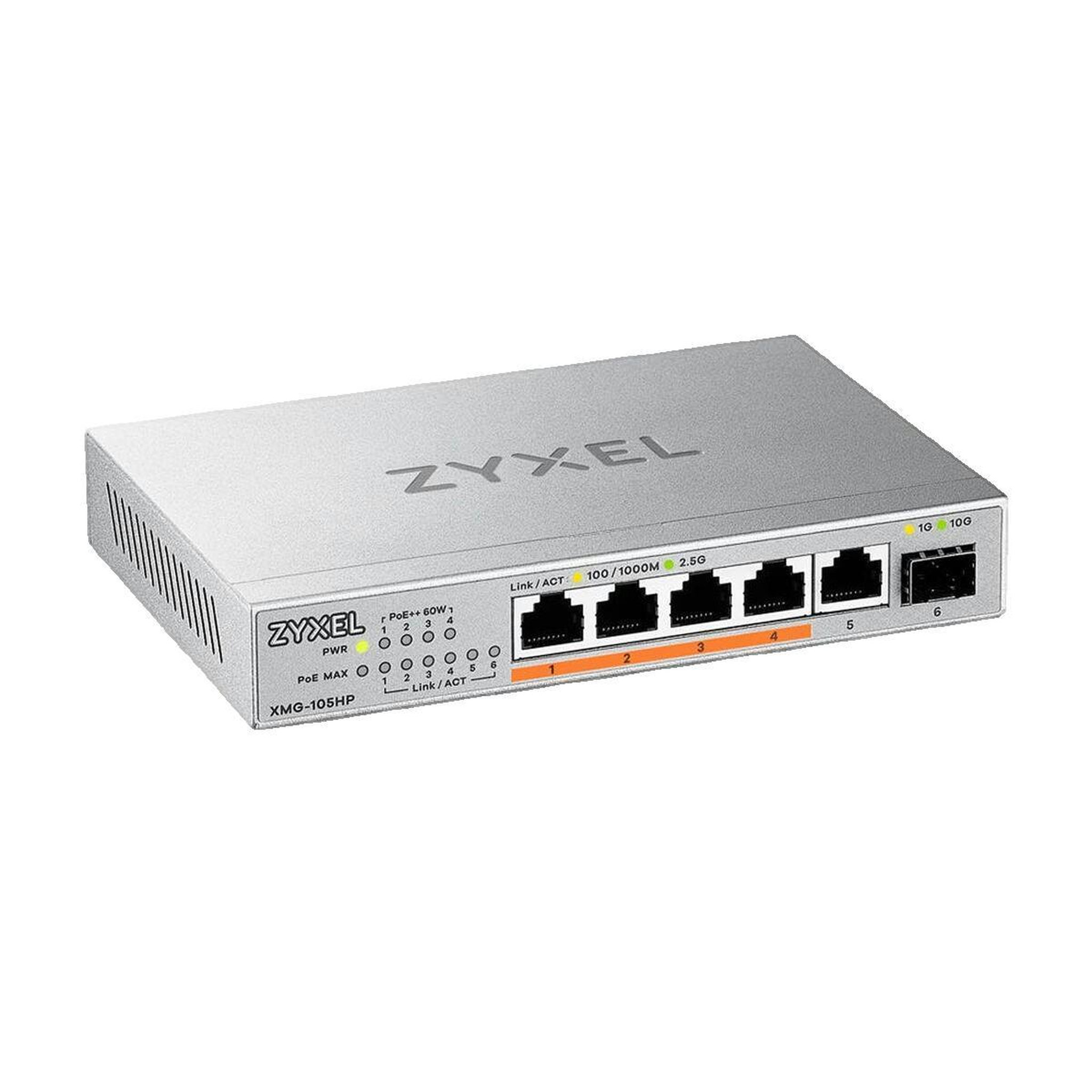 Zyxel Switch Zyxel XMG-105HP - Non géré - 5 ports 2,5G PoE++ + 1 SFP/10G SFP+