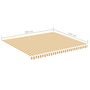 Voir la diapositive 6 : VIDAXL Tissu de remplacement pour auvent Jaune et blanc 4x3,5 m