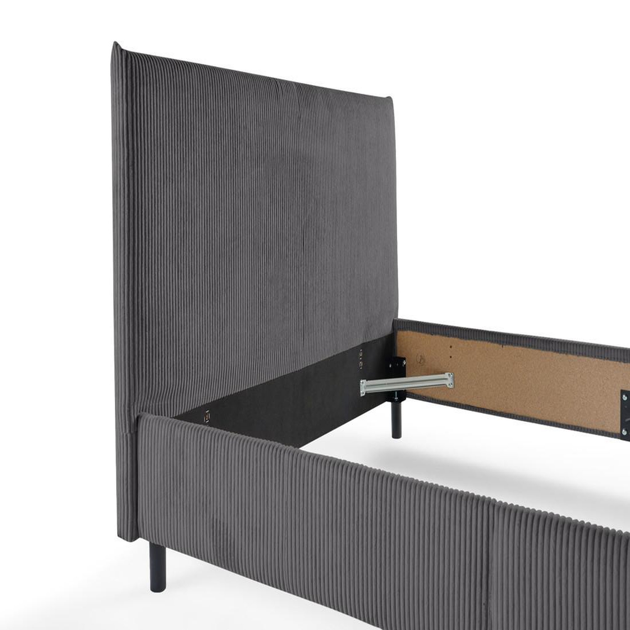 Voir la diapositive 3 : BEST MOBILIER Botticelli - cadre de lit - 160x200 - en velours côtelé
