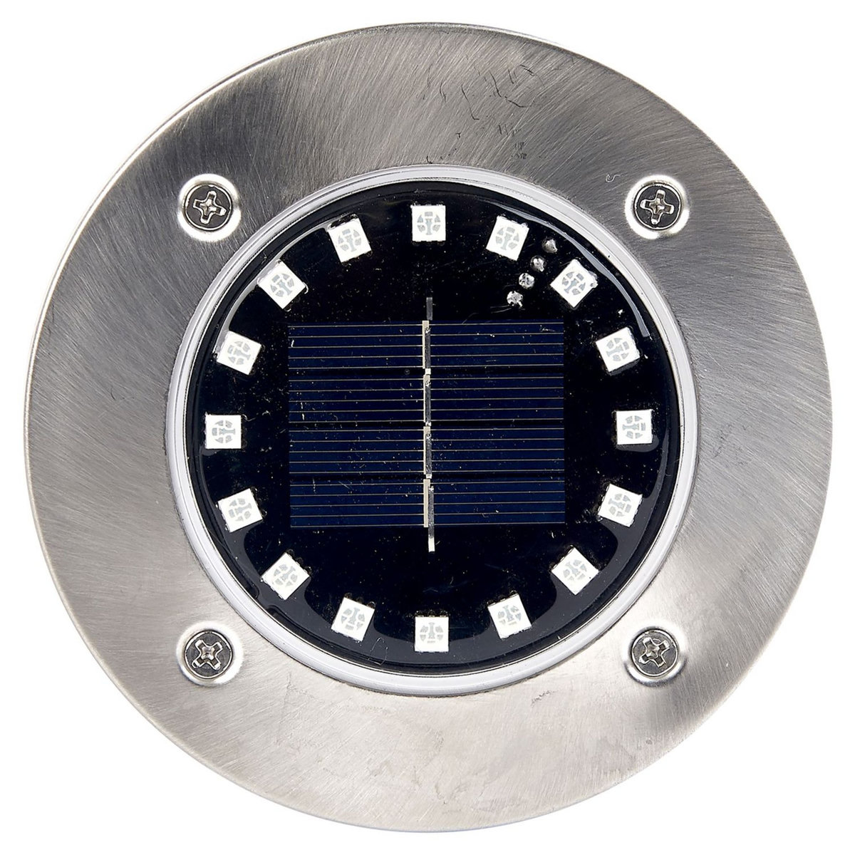 GARDENSTAR Lot de 4 spots en inox led multicolor rvb 11,5 x 13cm