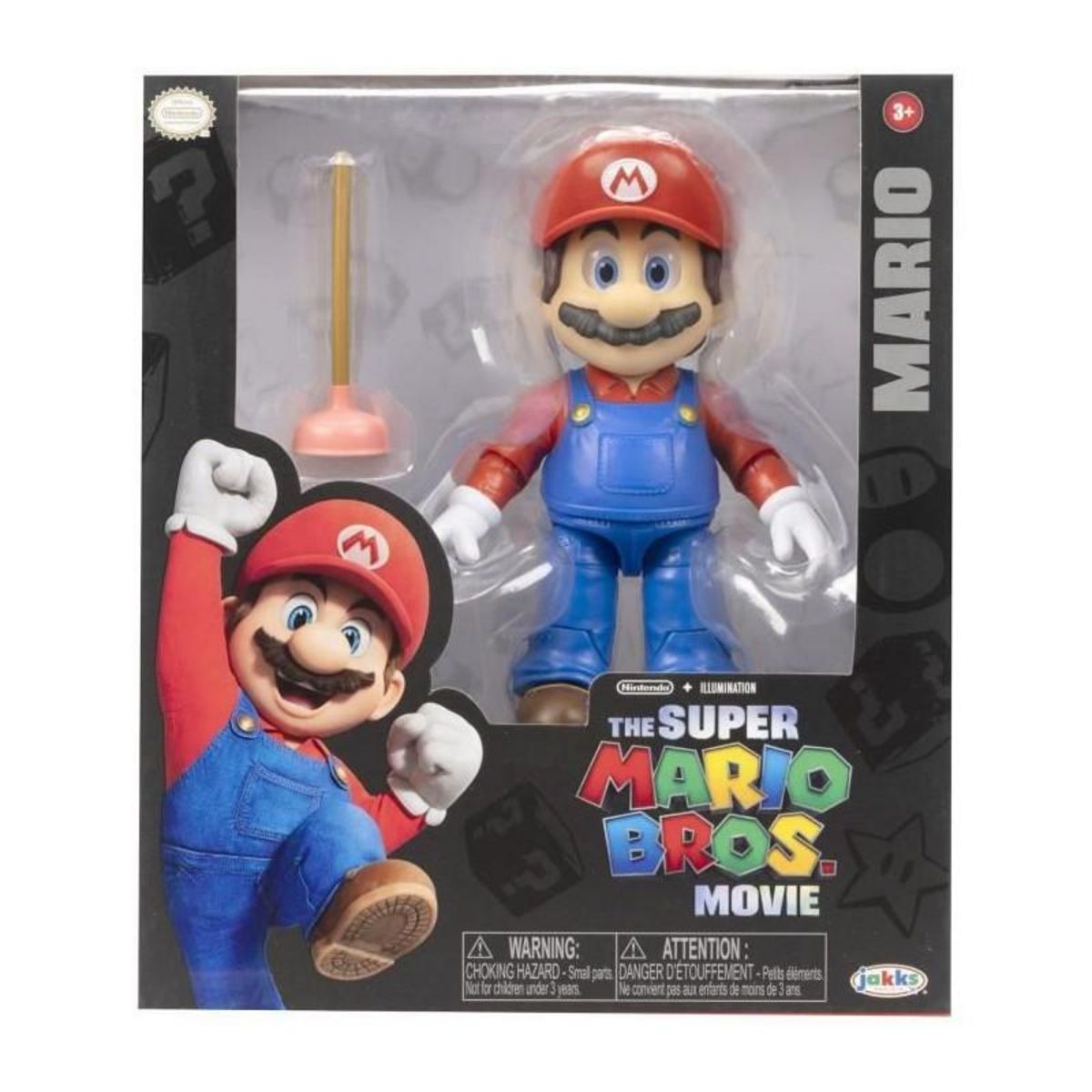 Jakks Pacific SUPER MARIO MOVIE - Figurines de collection Mario Solid - 13 cm - JAKKS - 491172