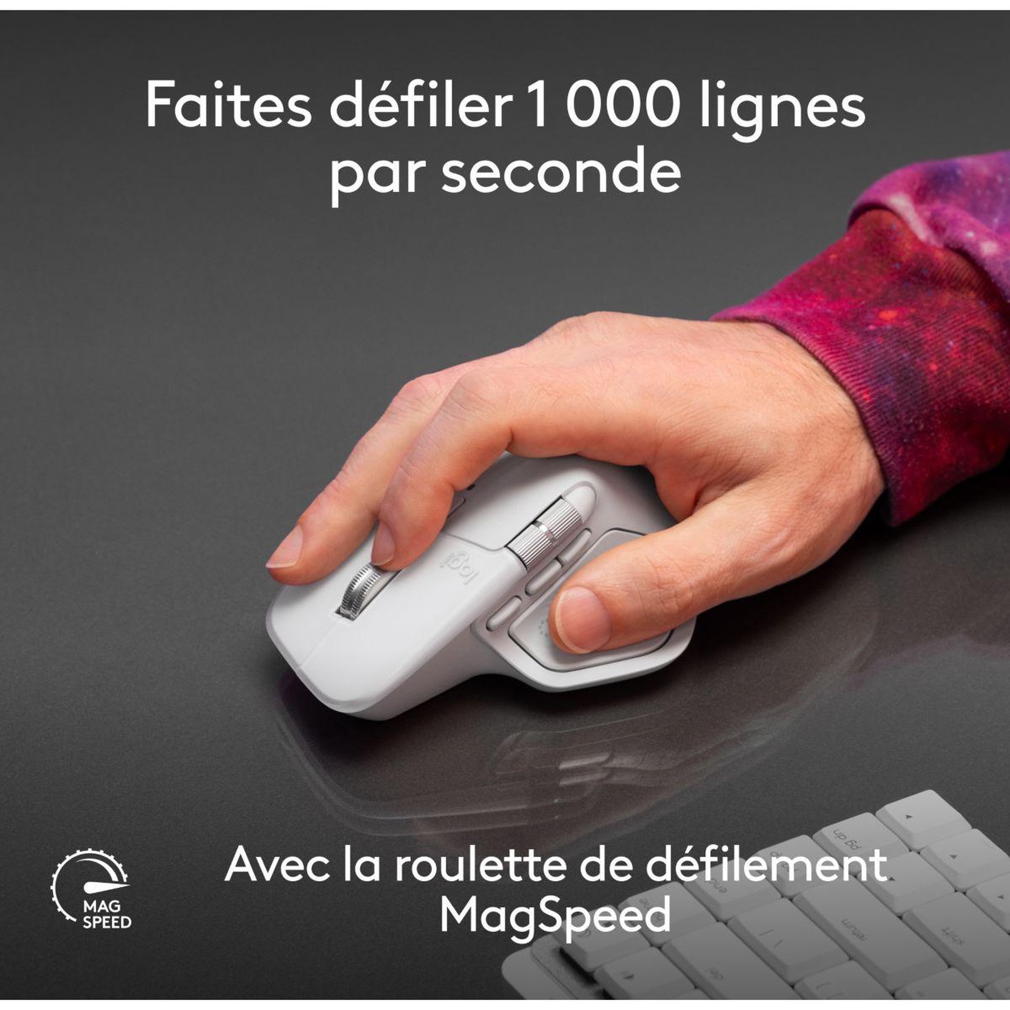 Voir la diapositive 4 : Logitech Souris sans fil rechargeable mx master 4 mac noir
