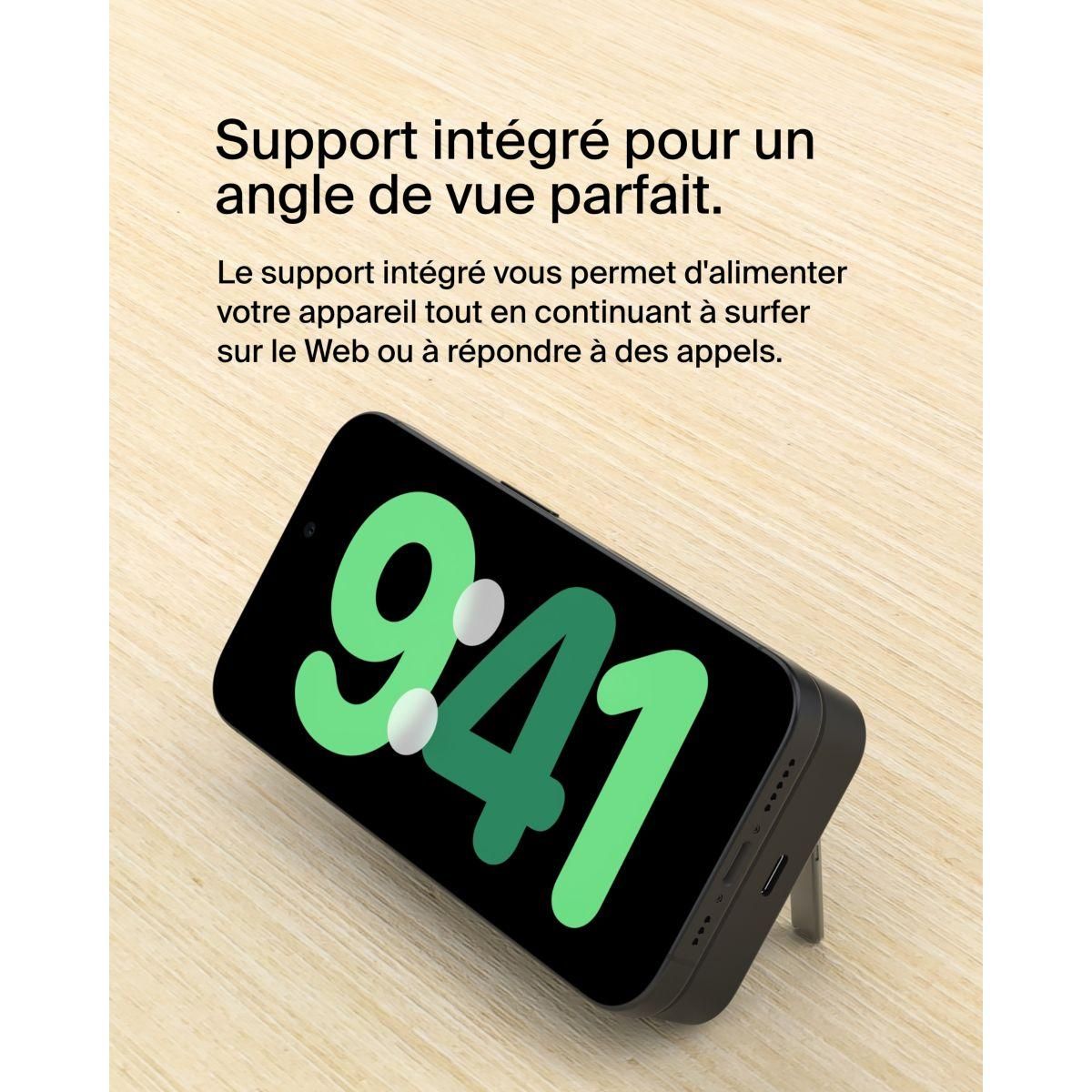 Belkin Batterie externe 10000 mAh 15W MagSafe avec support