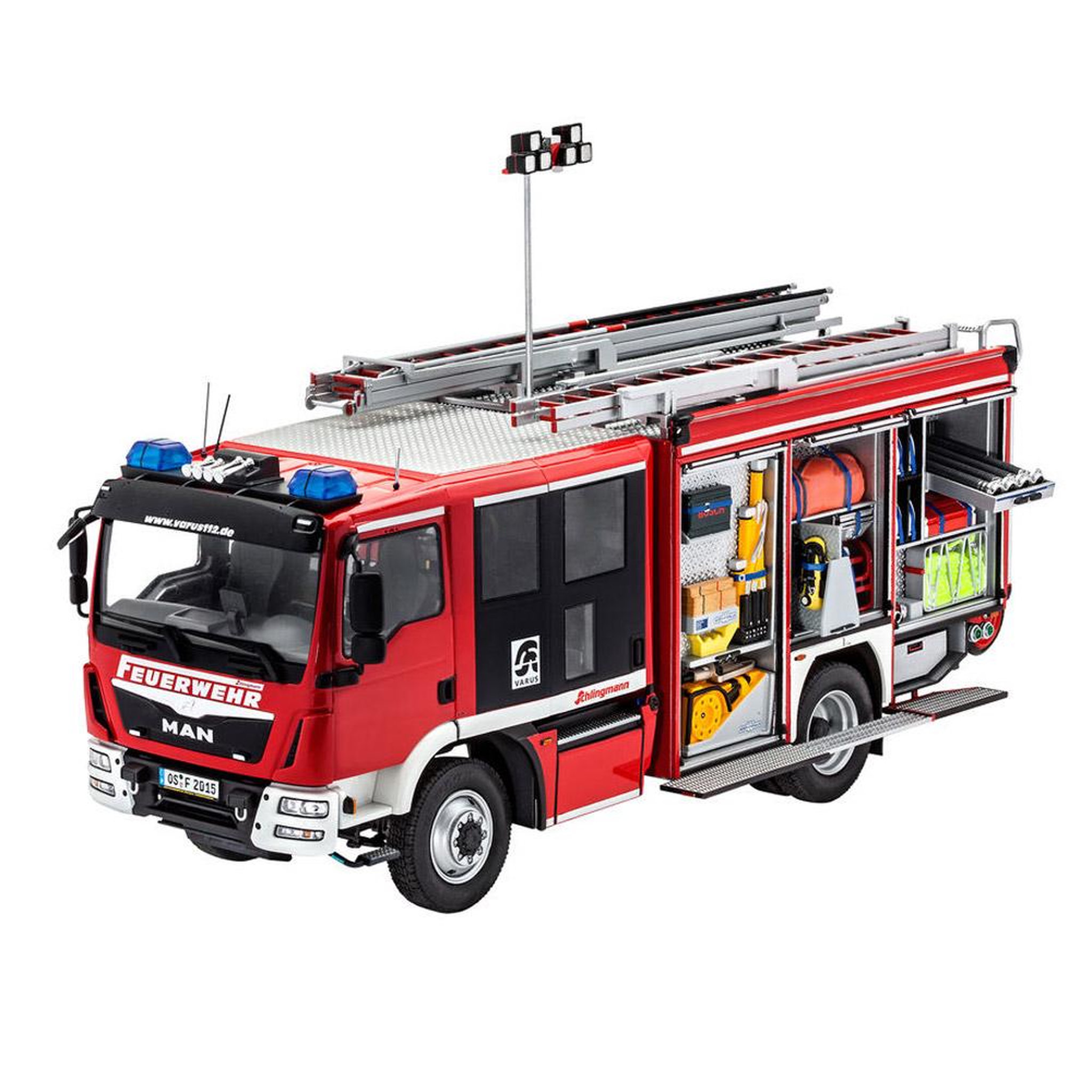 Voir la diapositive 2 : Revell Maquette camion de compiers SMAN TGM Schlingmann HLF 20 Varus 4X4
