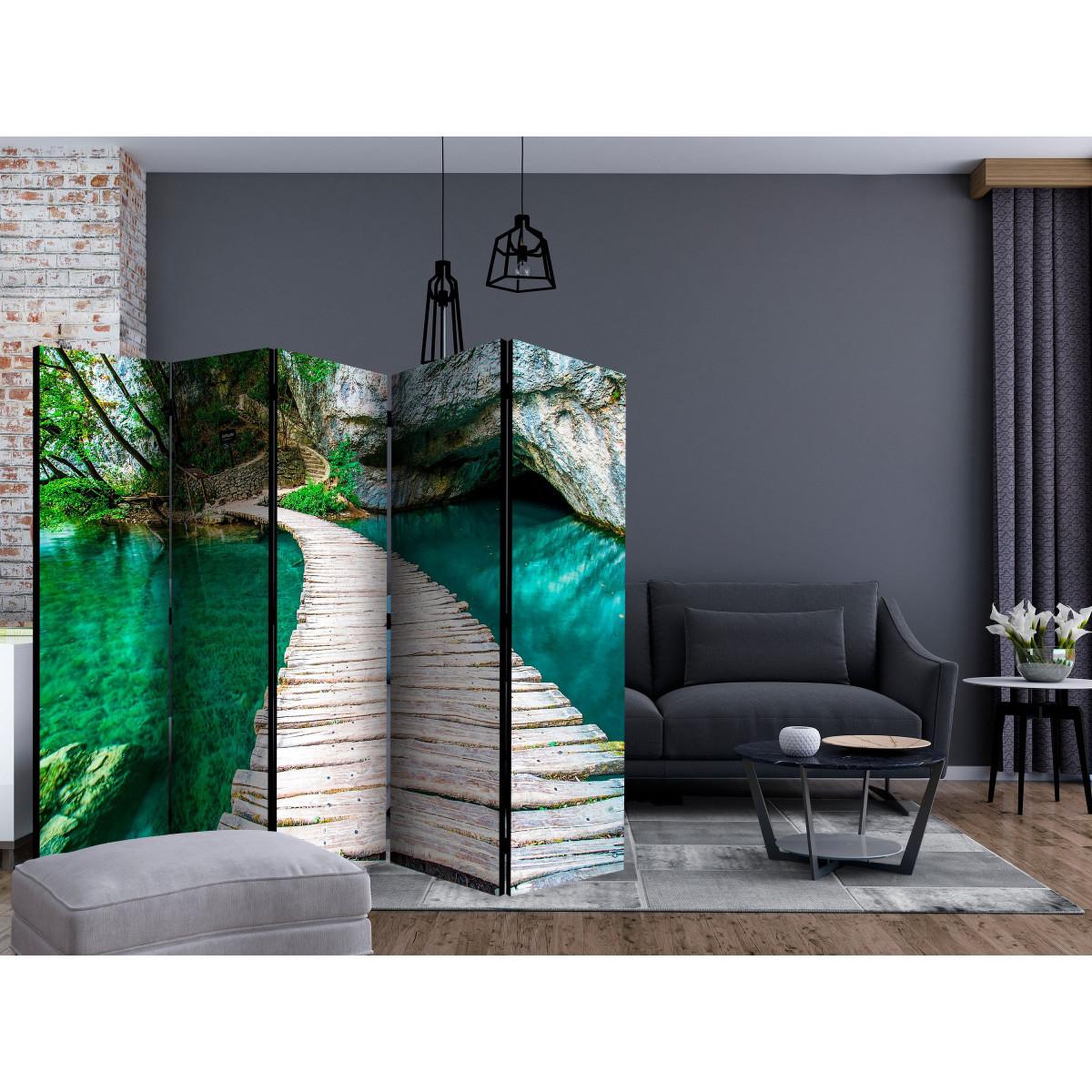 Voir la diapositive 2 : Paris Prix Paravent 5 volets  plitvice lakes national park, croatia  172x225cm