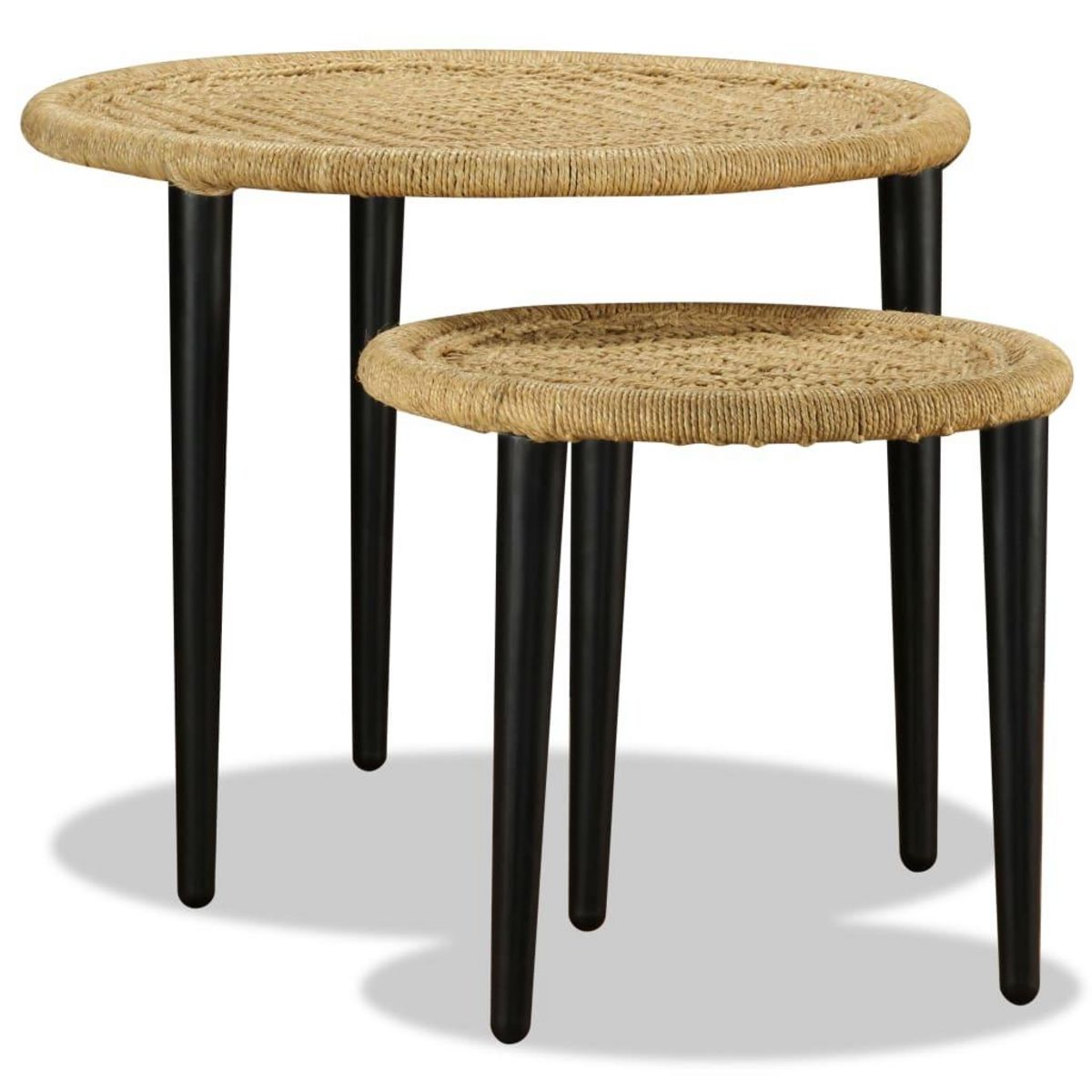 VIDAXL Table basse 2 pcs jute naturelle