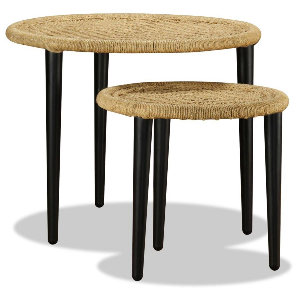 VIDAXL Table basse 2 pcs jute naturelle