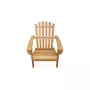 SWEEEK Lot de 2 fauteuils en bois d'acacia Adirondack pour enfant. salon de jardin enfant couleur teck clair