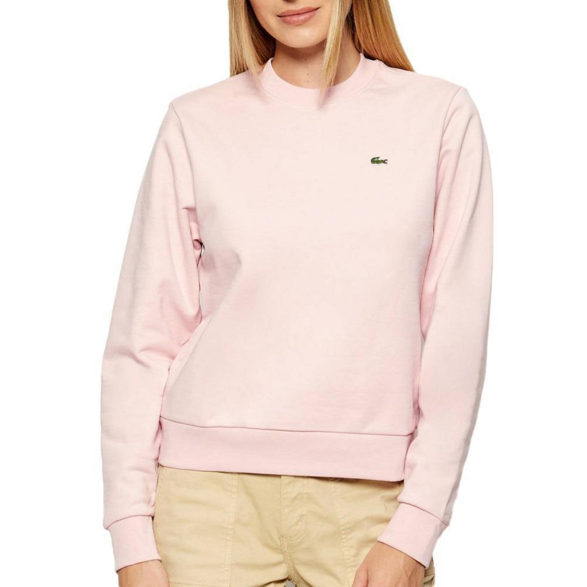 Lacoste Sweat Rose Femme Lacoste Relaxed Fit Fleece
