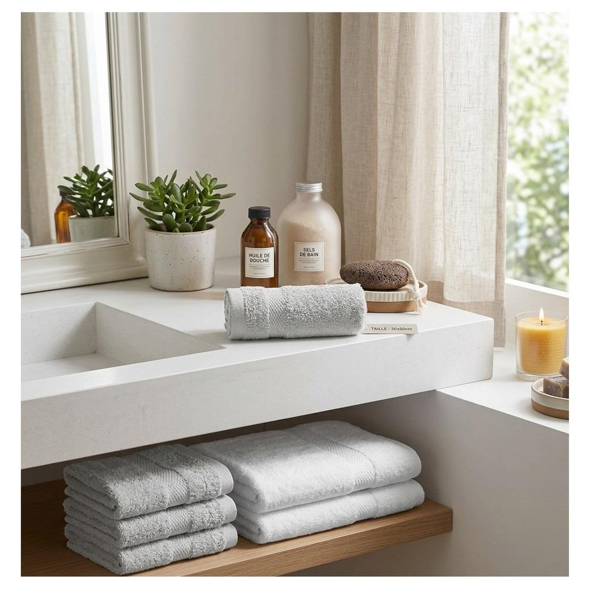 Voir la diapositive 2 : Eden Serviette de toilette collection elegante