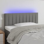VIDAXL Tete de lit a LED Gris fonce 100x5x78/88 cm Tissu