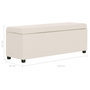 Voir la diapositive 6 : VIDAXL Banc avec compartiment de rangement 116 cm Creme Polyester