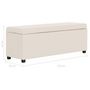 Voir la diapositive 6 : VIDAXL Banc avec compartiment de rangement 116 cm Creme Polyester