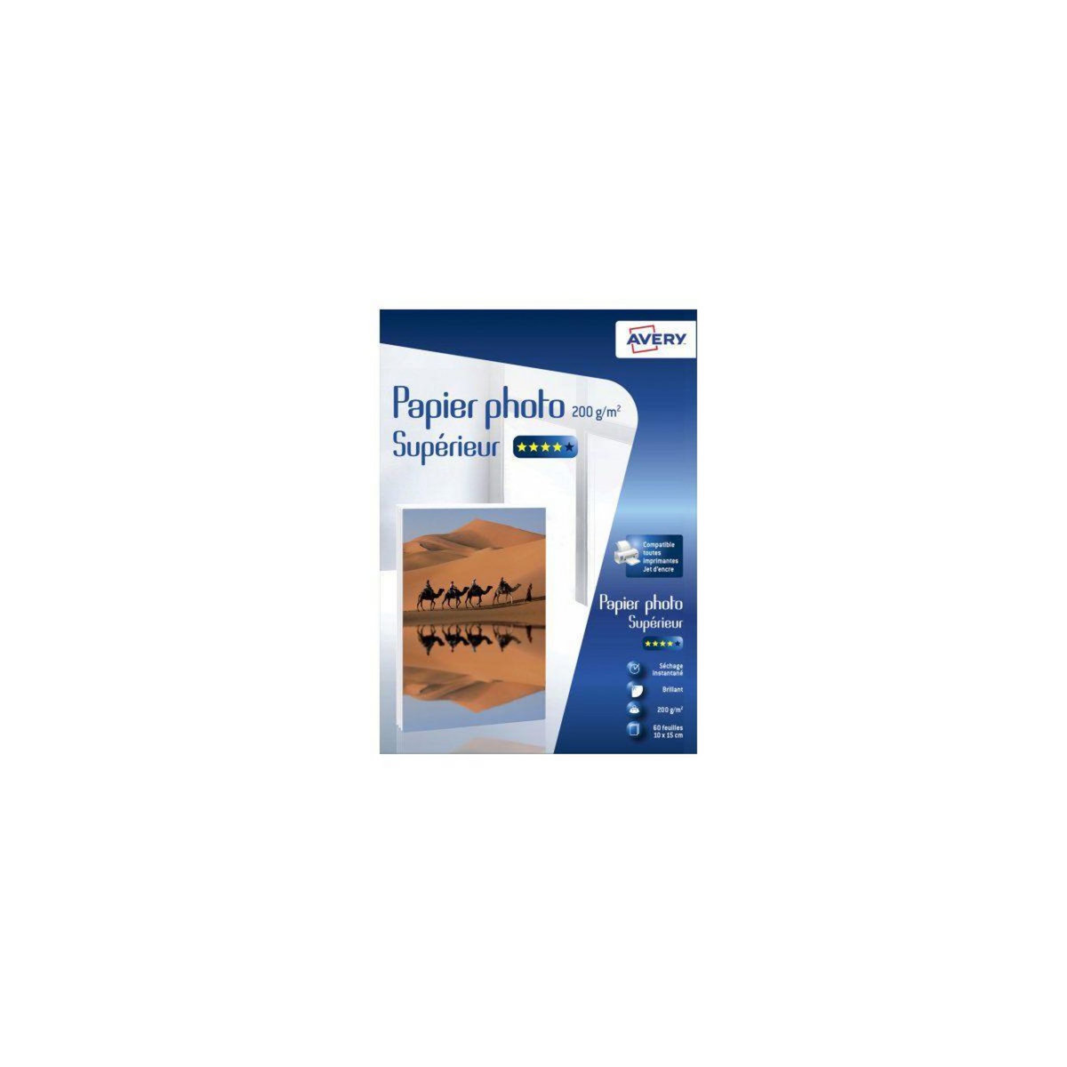 AVERY Papier photo 60 Photos brillantes 10x15 200g/m²