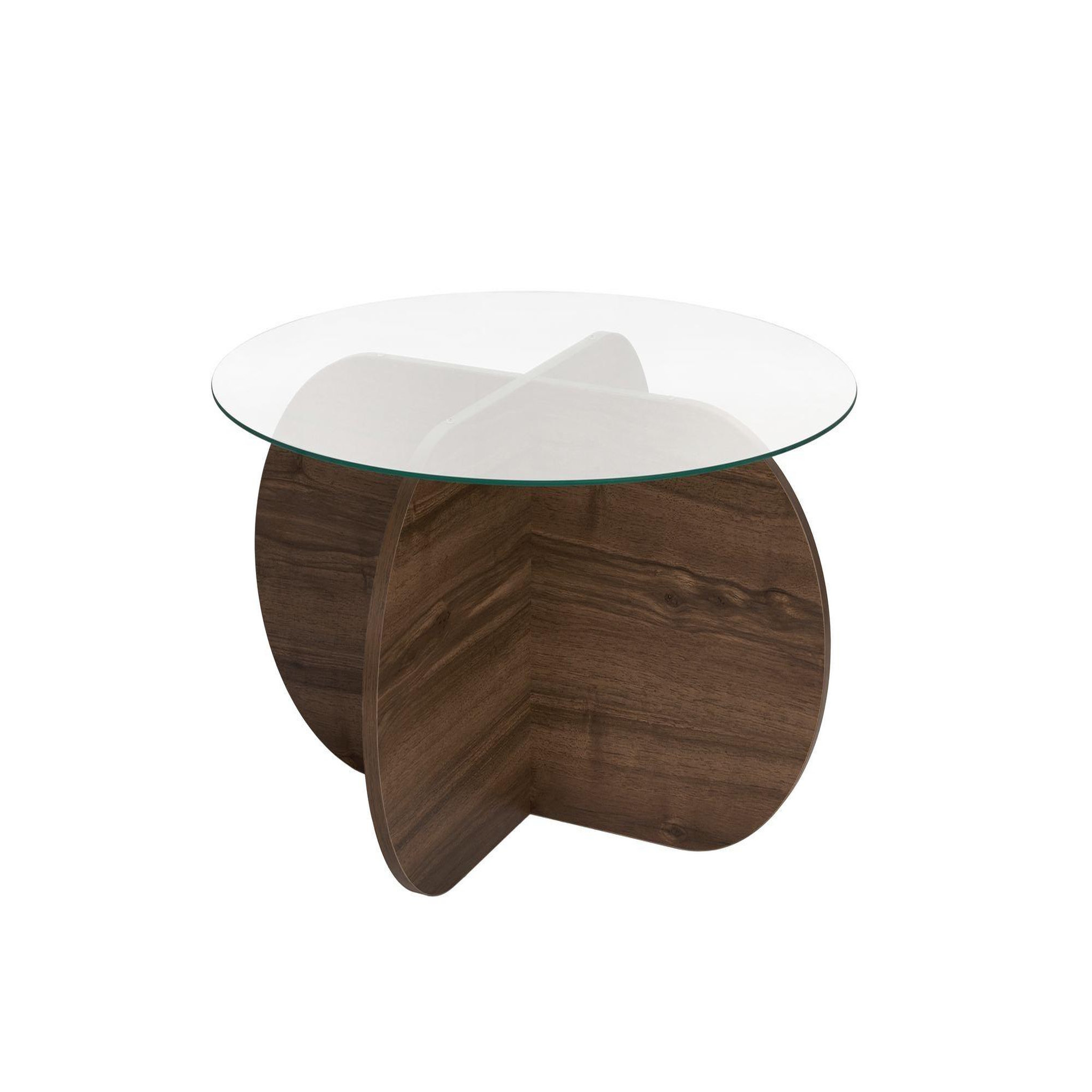 Habitat et Jardin Table basse en bois  aeris  - 75 x 75 x 35 cm - noyertransparent