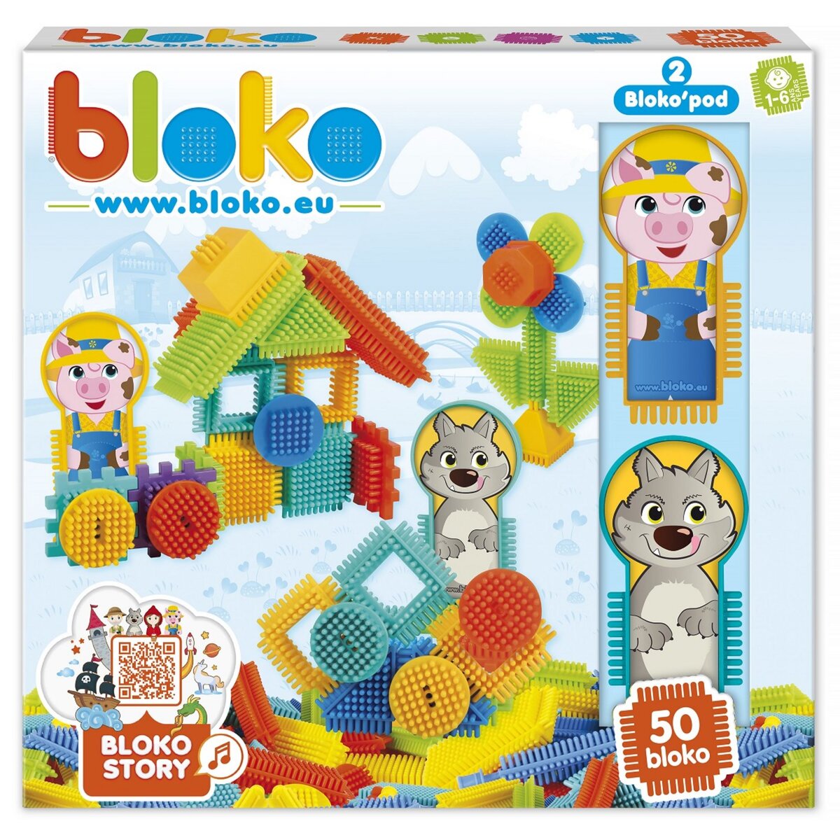 MBI Bloko Loup + 2 figurines box de 60 pièces