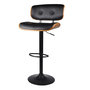 Voir la diapositive 1 : Rendez vous déco Chaise de bar réglable 65/86 cm en cuir synthétique noir-Melchior