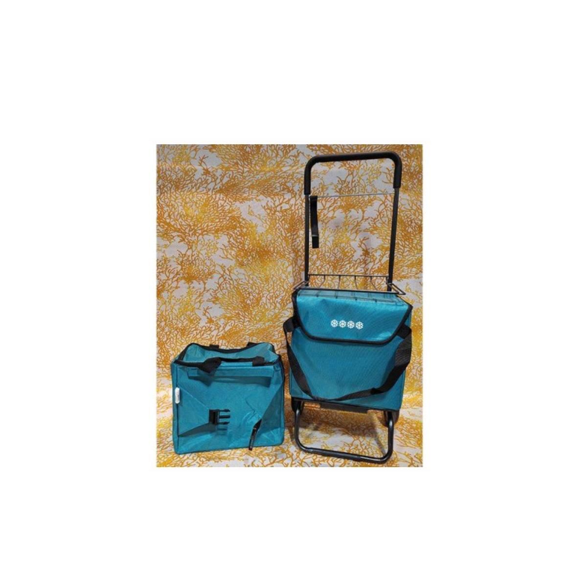 Sidebag Poussette de marché 2 roues bleu - 8210-464
