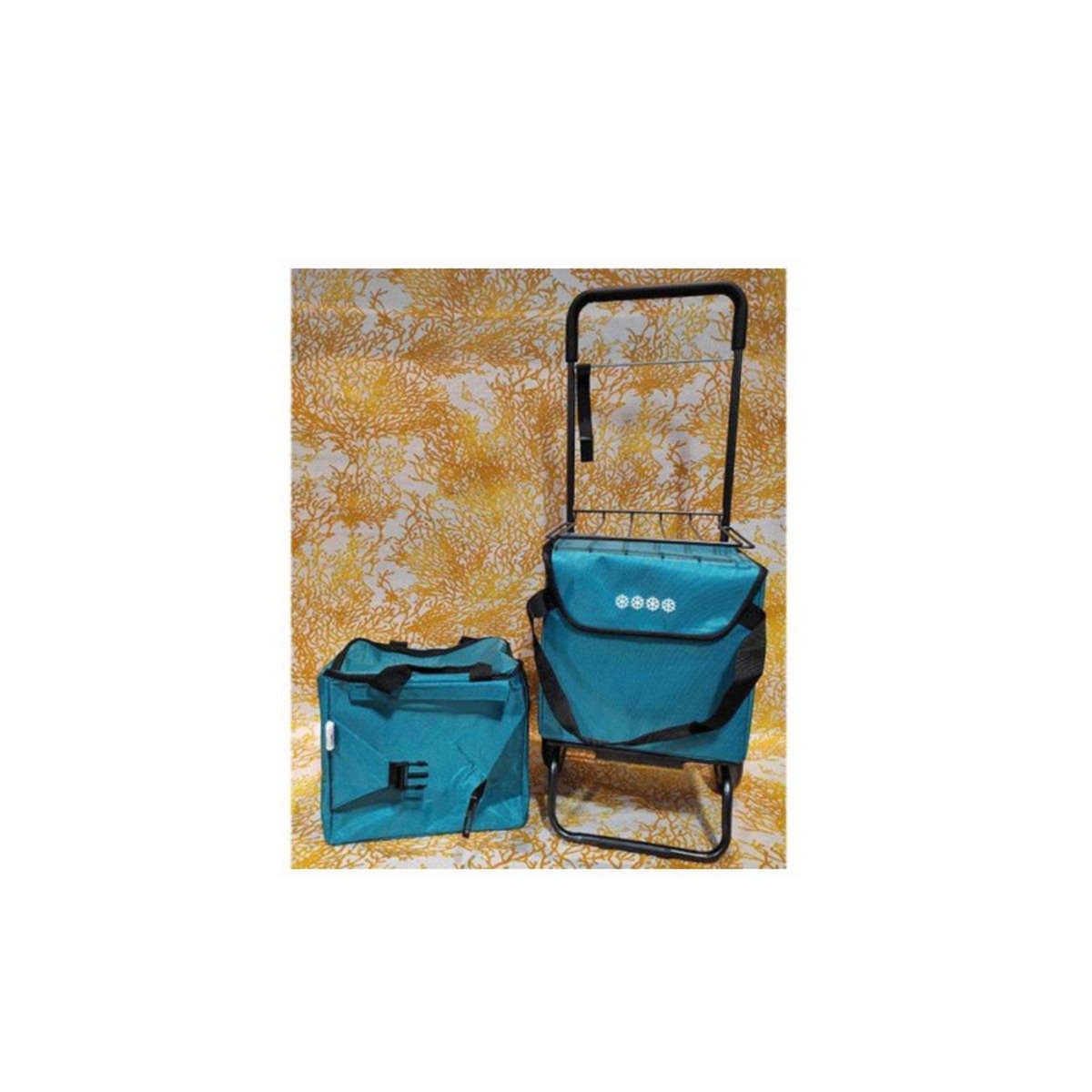 Sidebag Poussette de marché 2 roues bleu - 8210-464