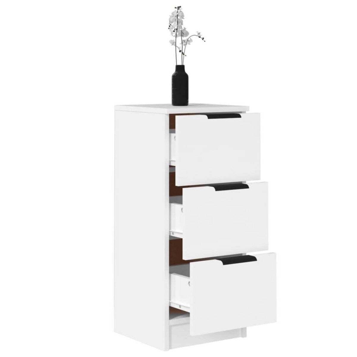 VIDAXL Buffets 2 pcs blanc 30x30x70 cm bois d'ingenierie