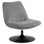 Voir la diapositive 1 : TOILINUX Fauteuil rembourré au style vintage - Gris et Noir
