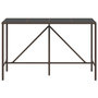 Voir la diapositive 3 : VIDAXL Table de bar et dessus en verre marron 180x70x110 cm poly rotin