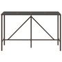 Voir la diapositive 3 : VIDAXL Table de bar et dessus en verre marron 180x70x110 cm poly rotin