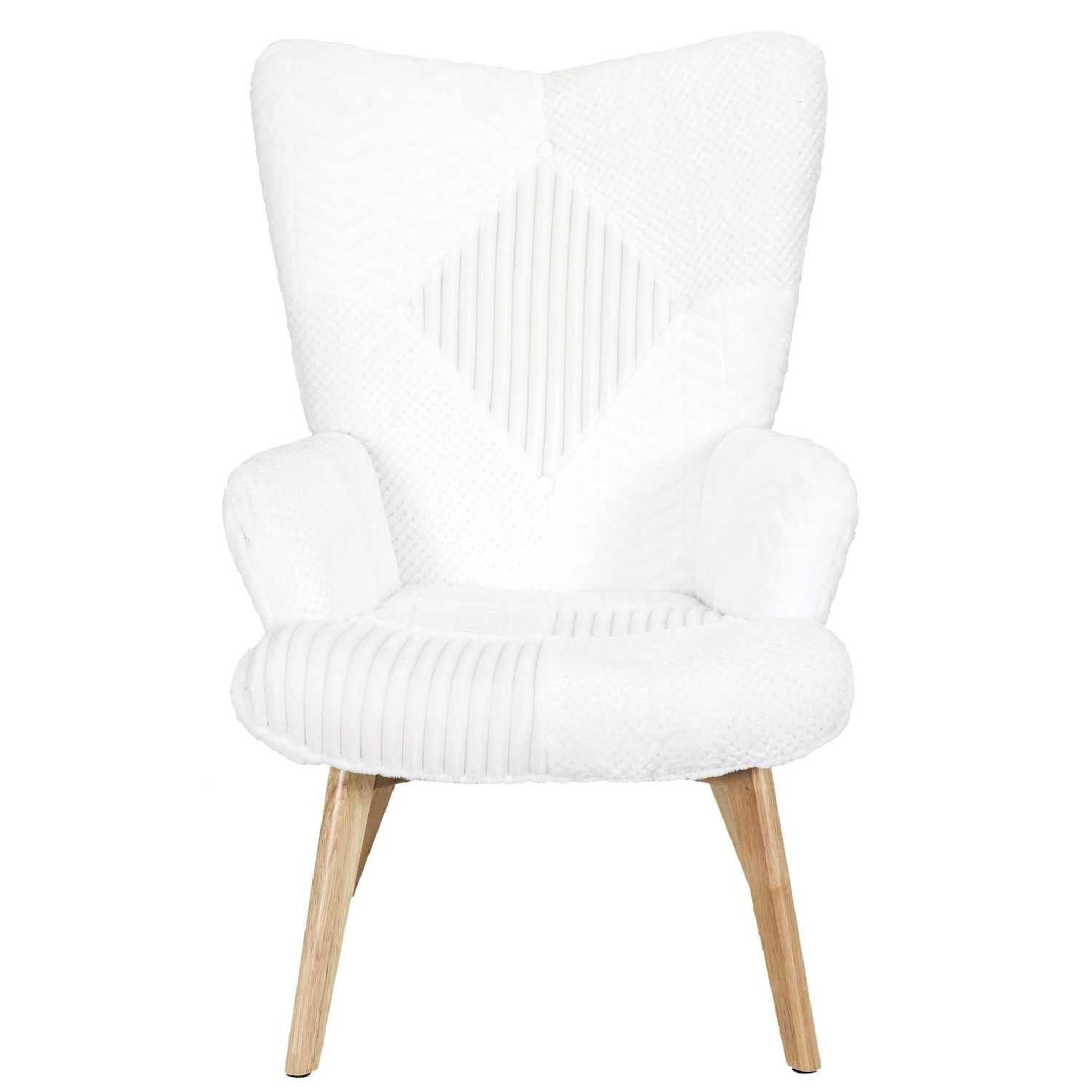Voir la diapositive 4 : The Home Deco Factory Fauteuil de salon scandi en patchwork helsinki